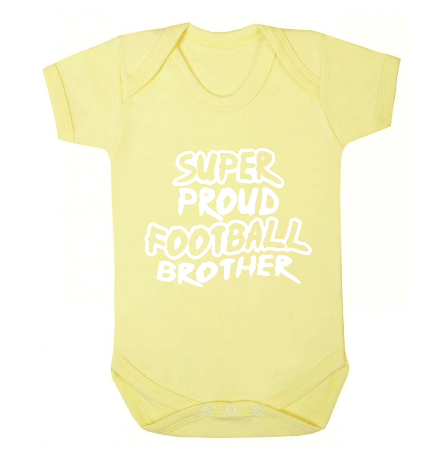 Super proud football brother Baby Vest pale yellow 18-24 months