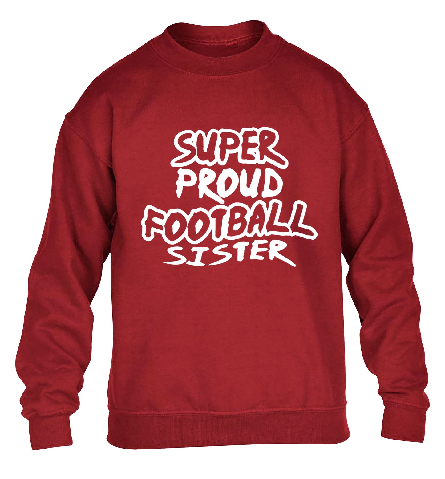 Super proud football sister children's grey sweater 12-14 Years