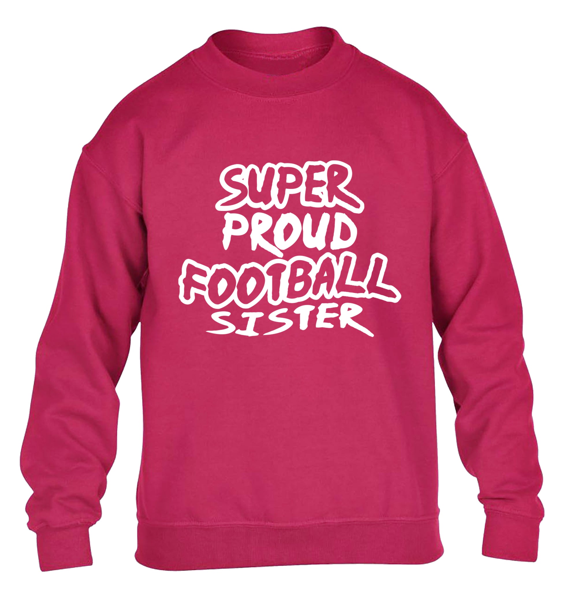 Super proud football sister children's pink sweater 12-14 Years