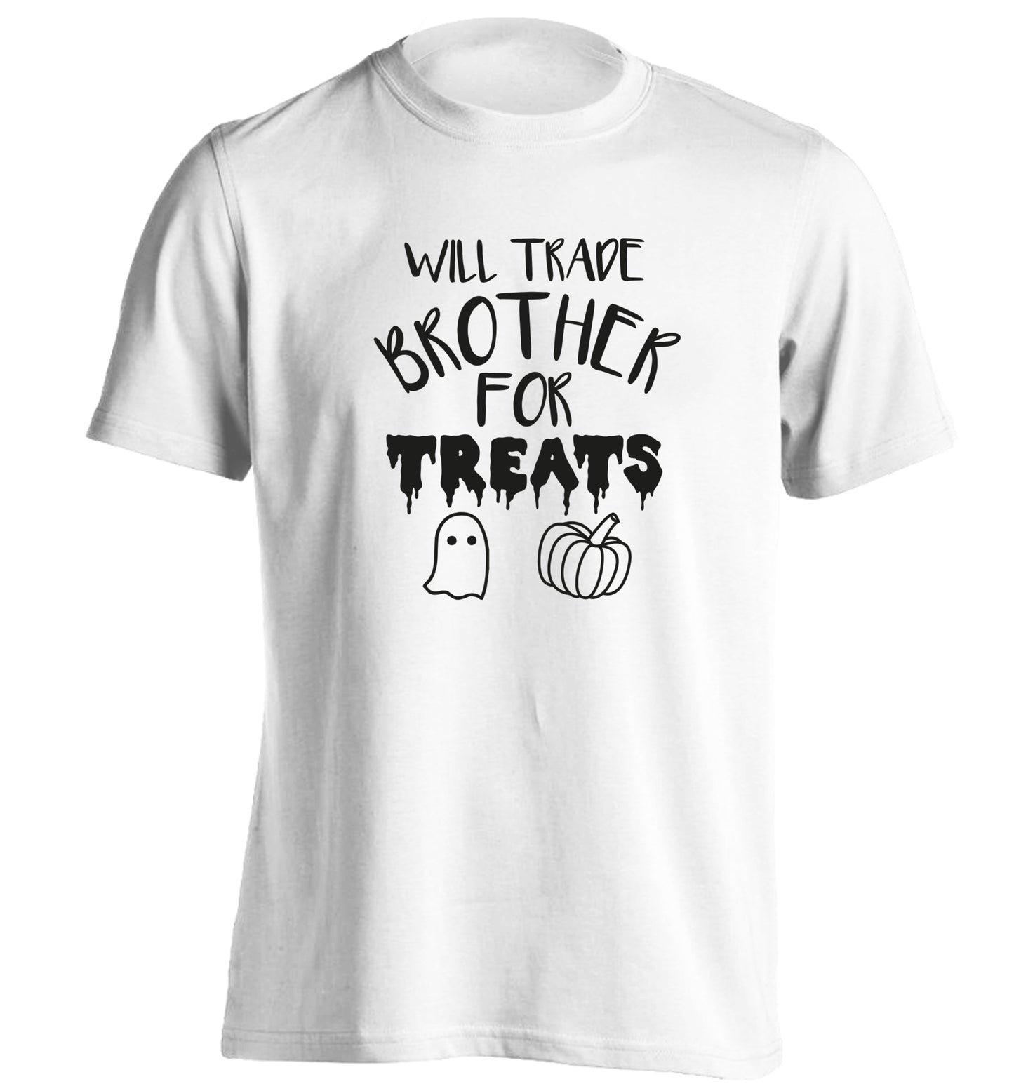 Will trade brother for sweets adults unisex white Tshirt 2XL