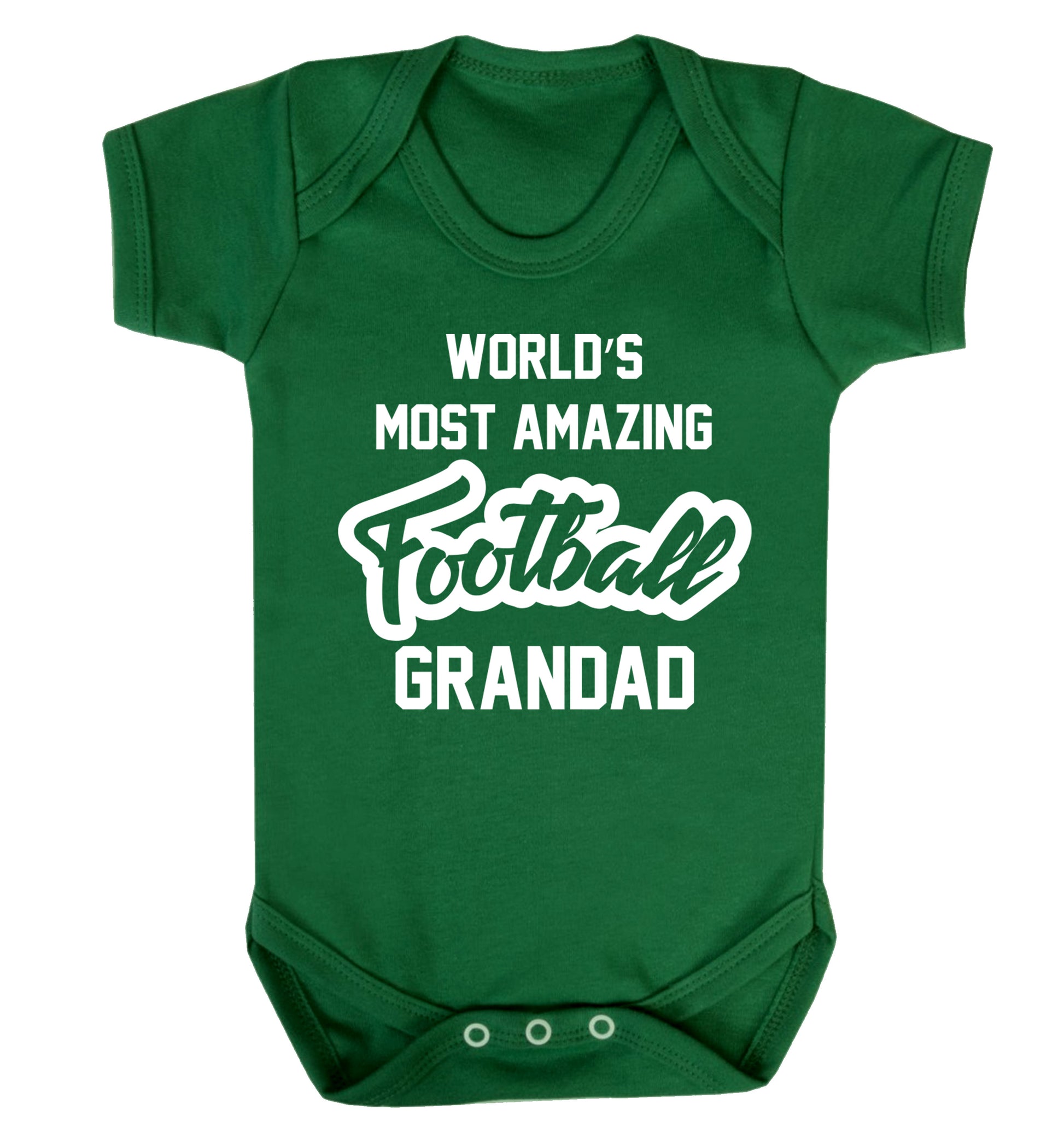 Worlds most amazing football grandad Baby Vest green 18-24 months