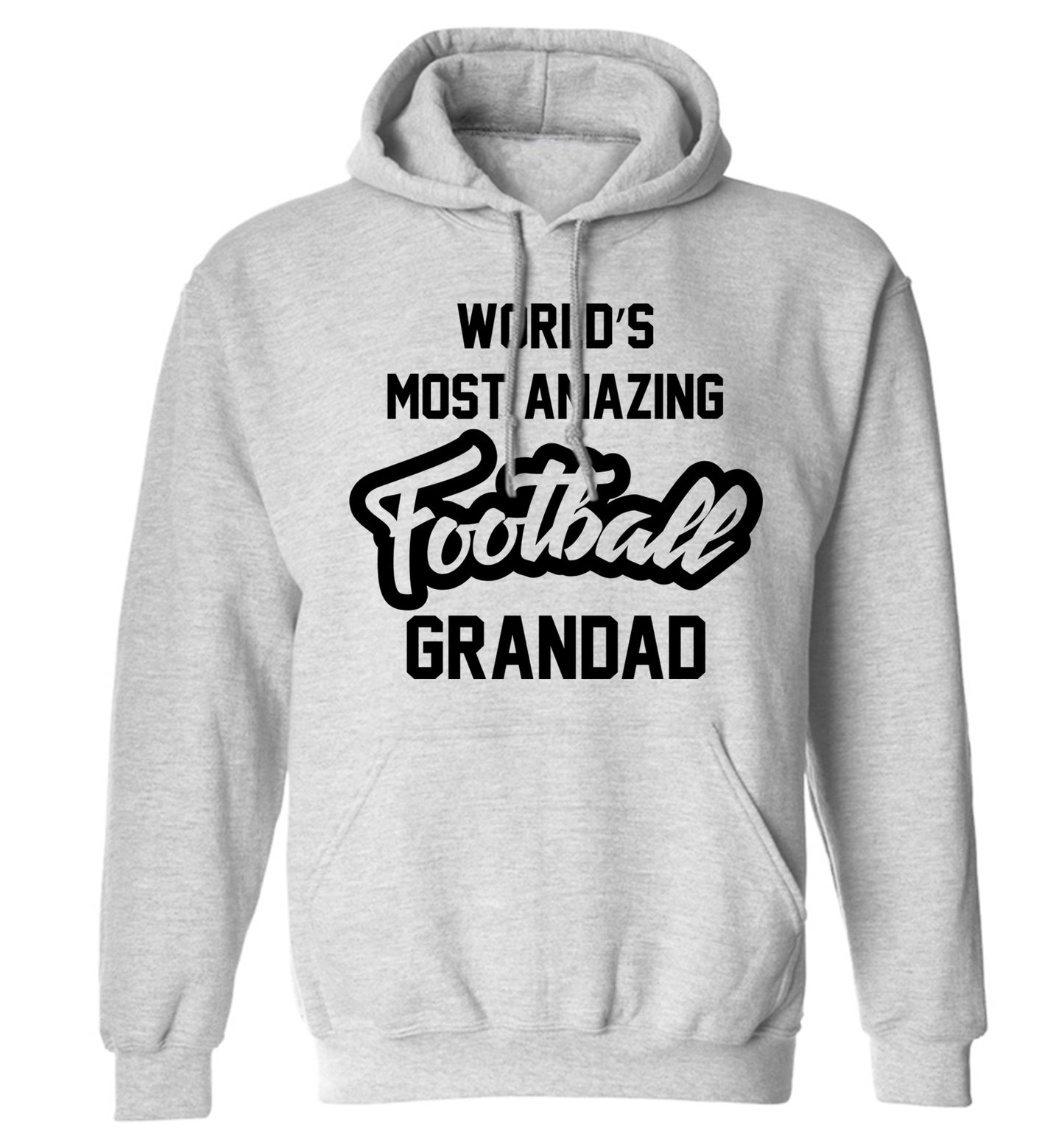 Worlds most amazing football grandad adults unisexgrey hoodie 2XL
