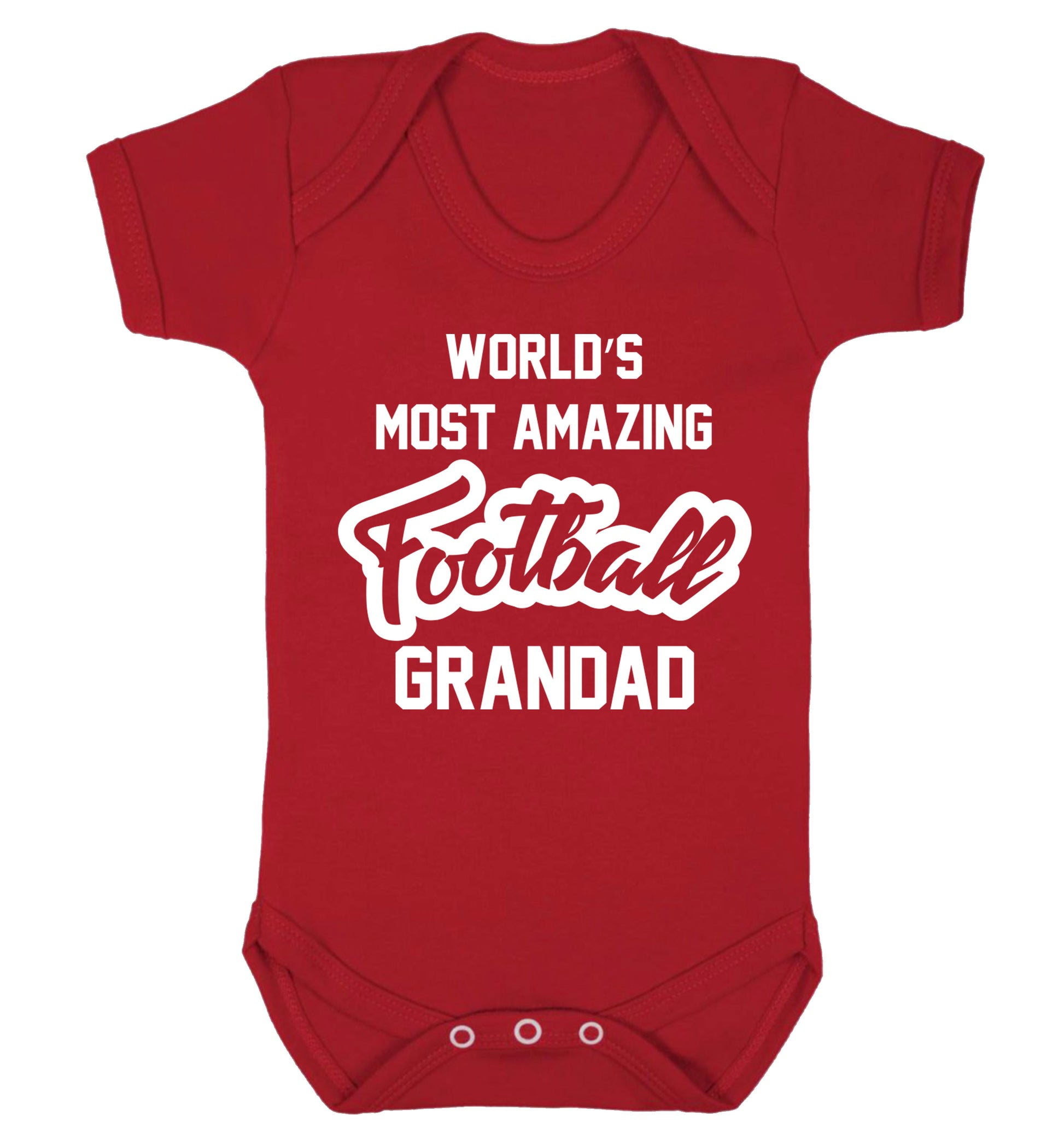 Worlds most amazing football grandad Baby Vest red 18-24 months