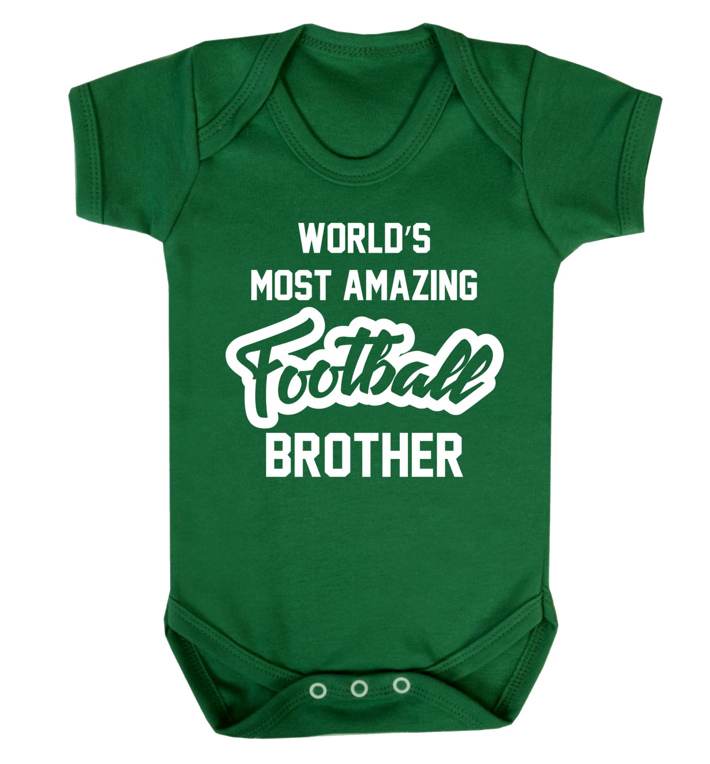 Worlds most amazing football brother Baby Vest green 18-24 months