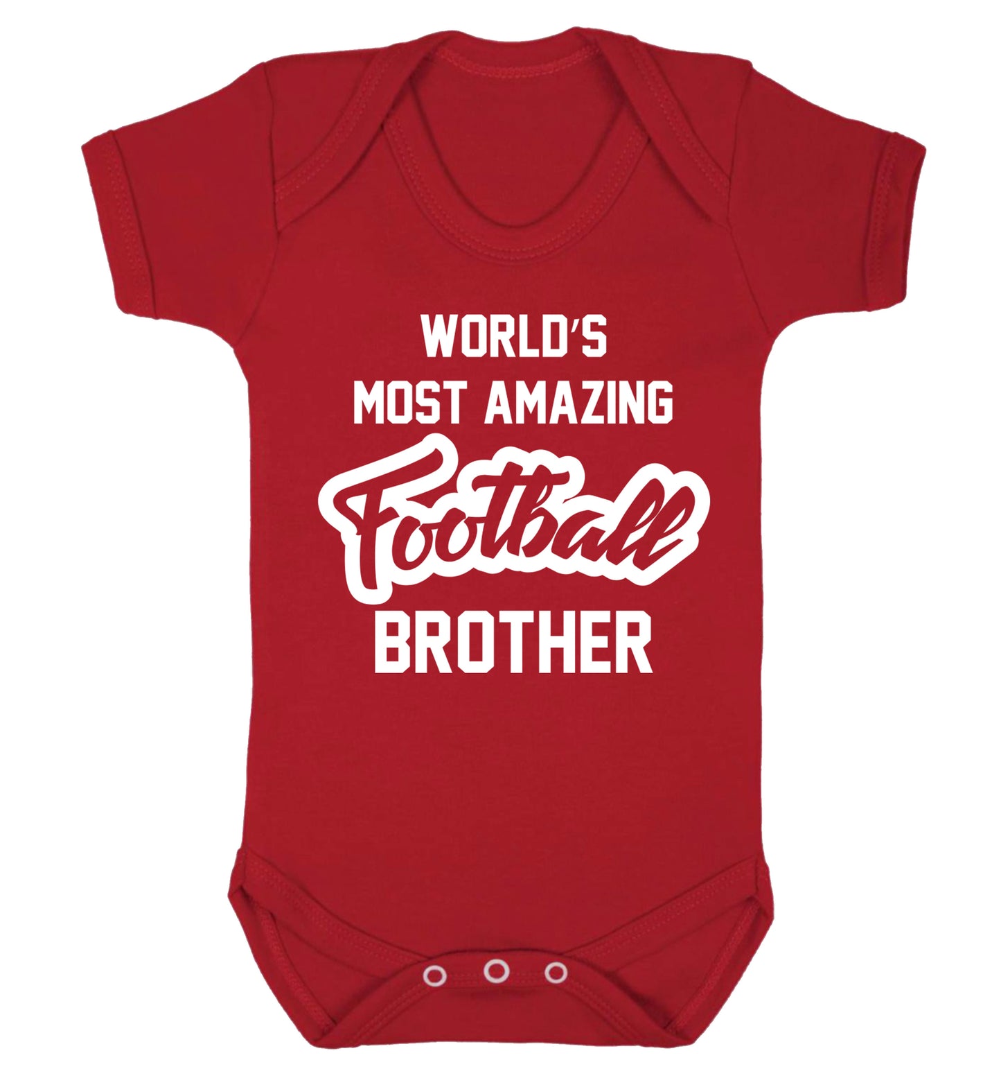 Worlds most amazing football brother Baby Vest red 18-24 months