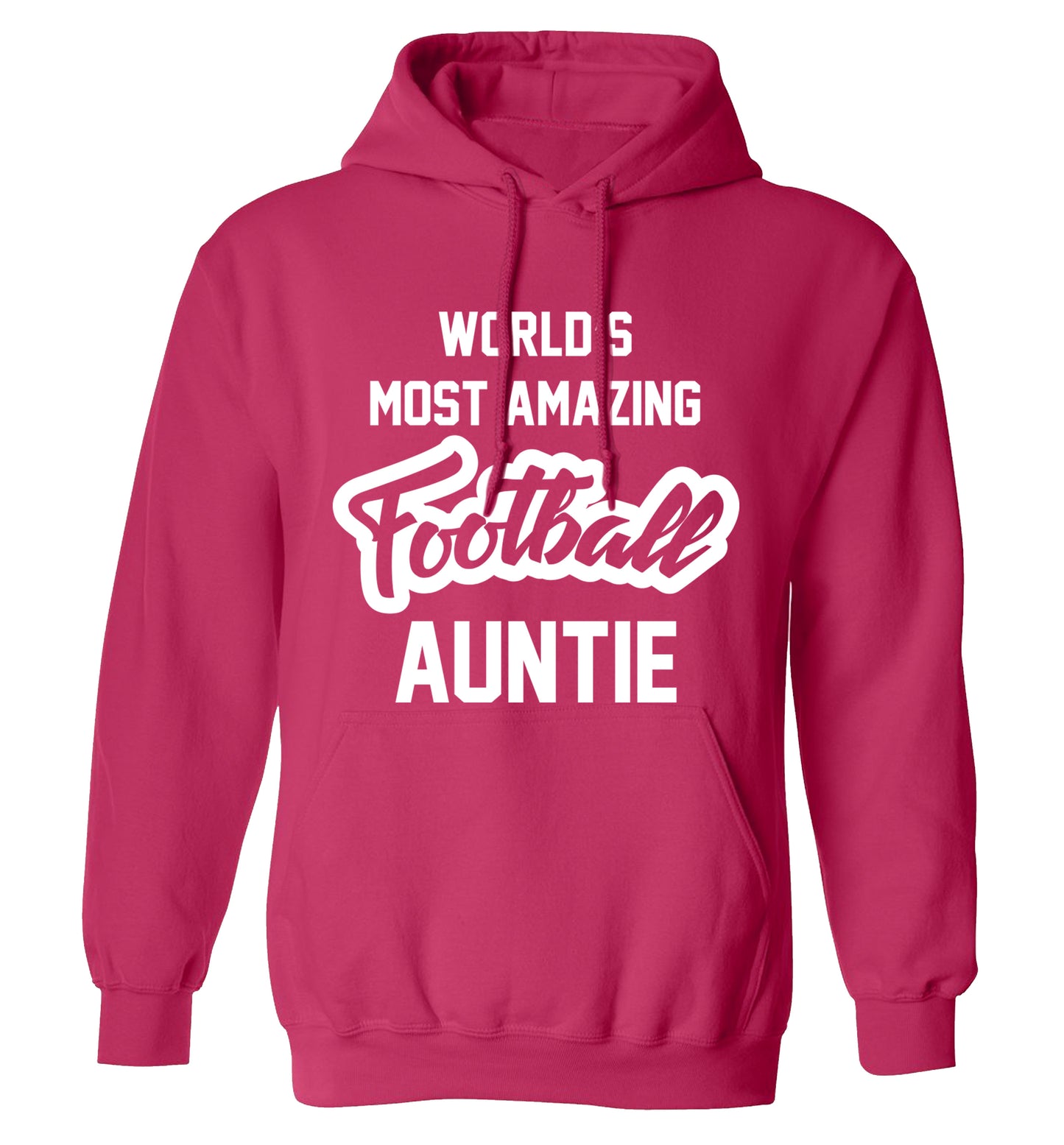 Worlds most amazing football auntie adults unisexpink hoodie 2XL