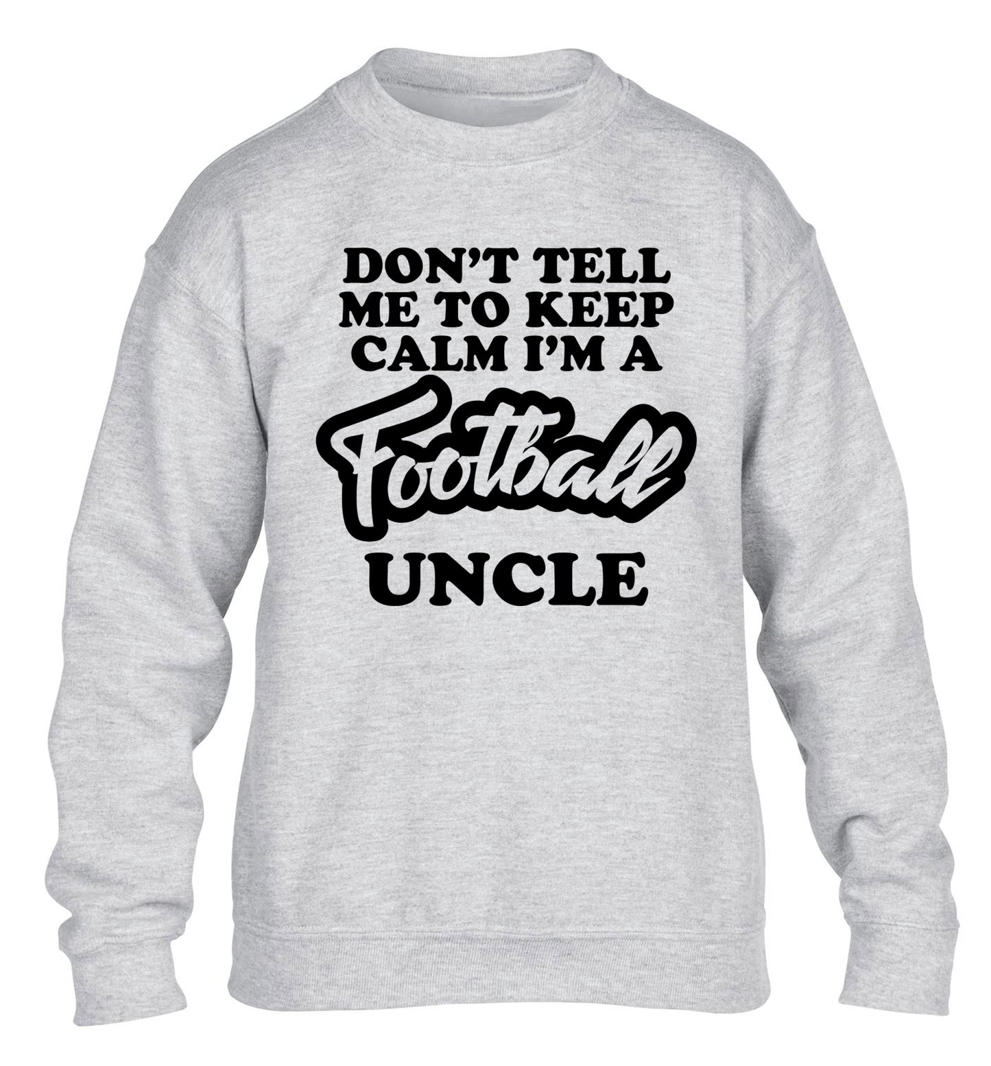 Worlds most amazing football uncle children's grey sweater 12-14 Years