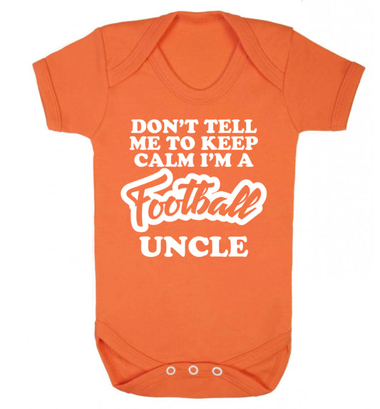 Worlds most amazing football uncle Baby Vest orange 18-24 months