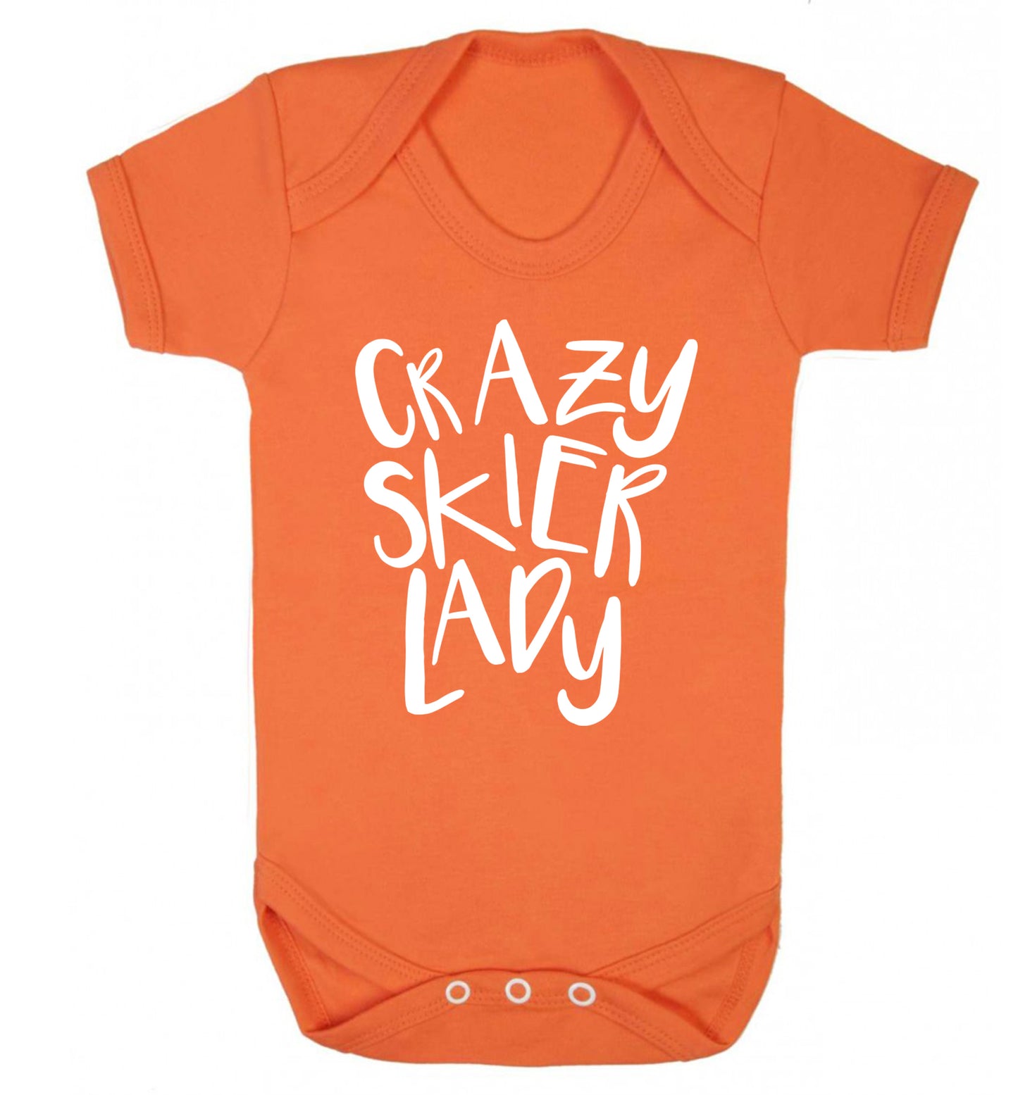 Crazy skier lady Baby Vest orange 18-24 months