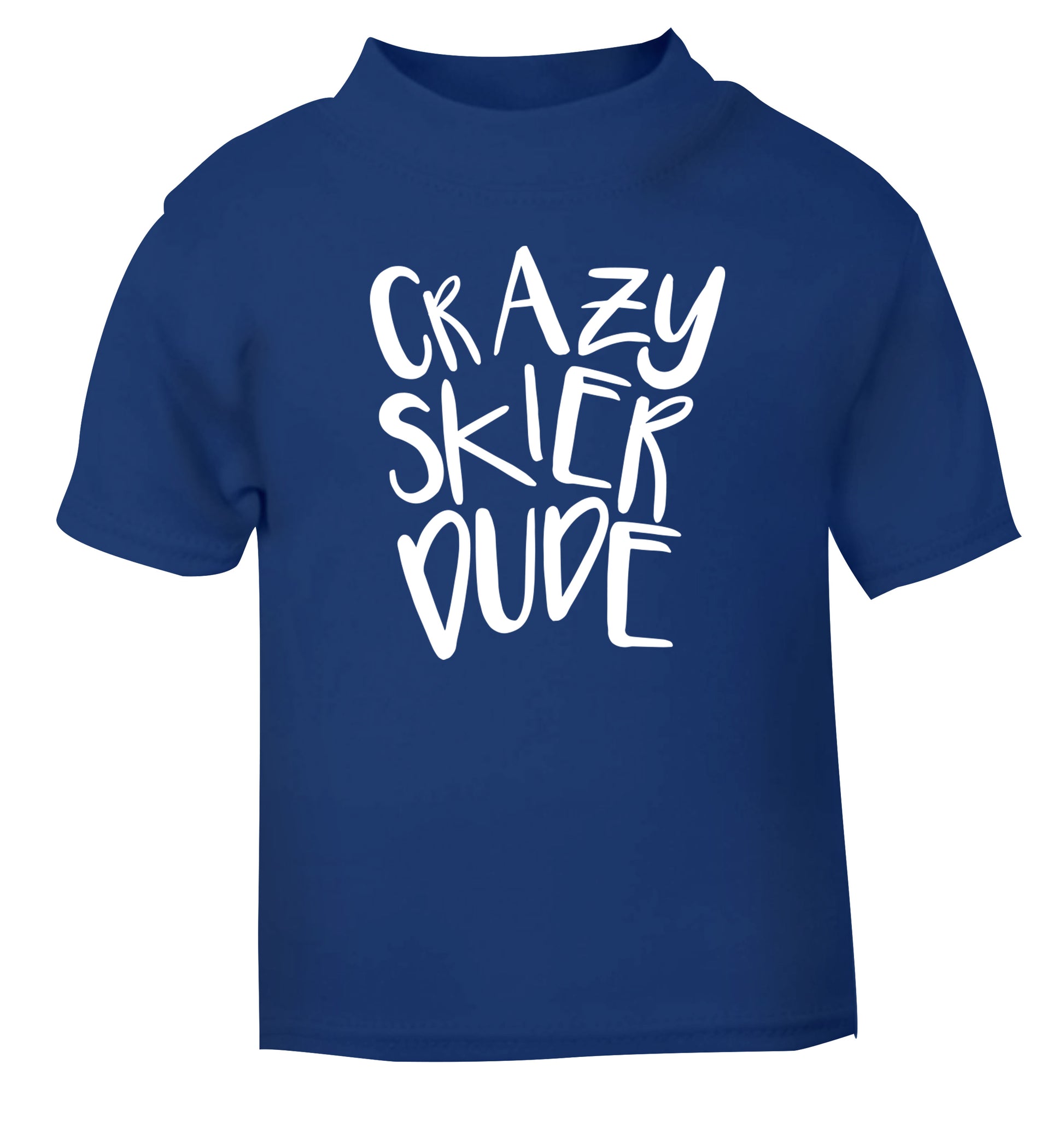 Crazy skier dude blue Baby Toddler Tshirt 2 Years