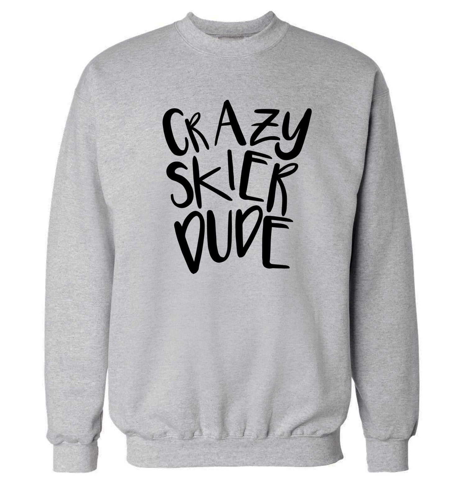 Crazy skier dude Adult's unisexgrey Sweater 2XL