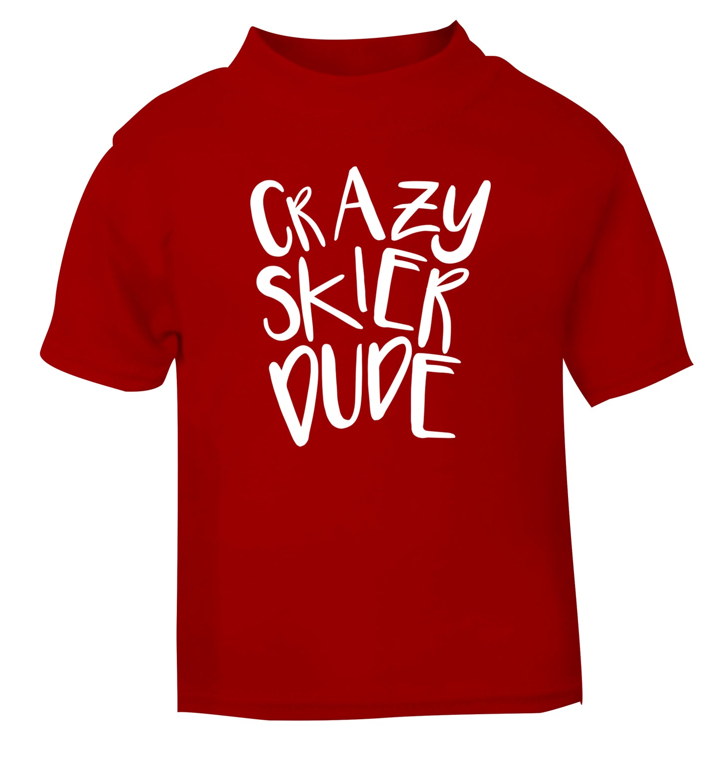 Crazy skier dude red Baby Toddler Tshirt 2 Years