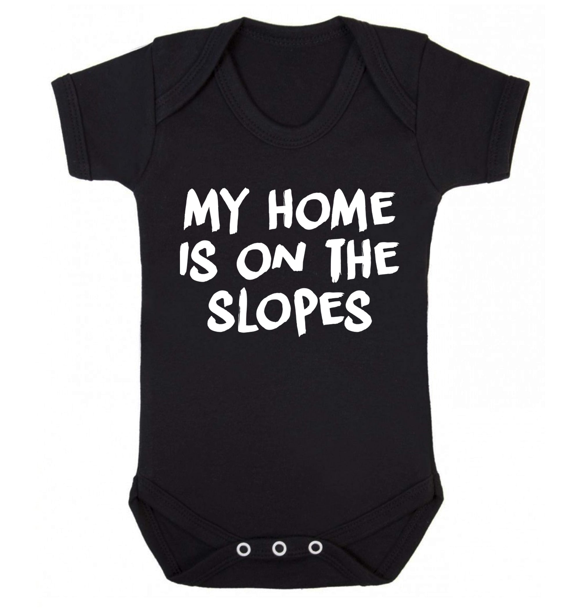 My home is on the slopes Baby Vest black 18-24 months