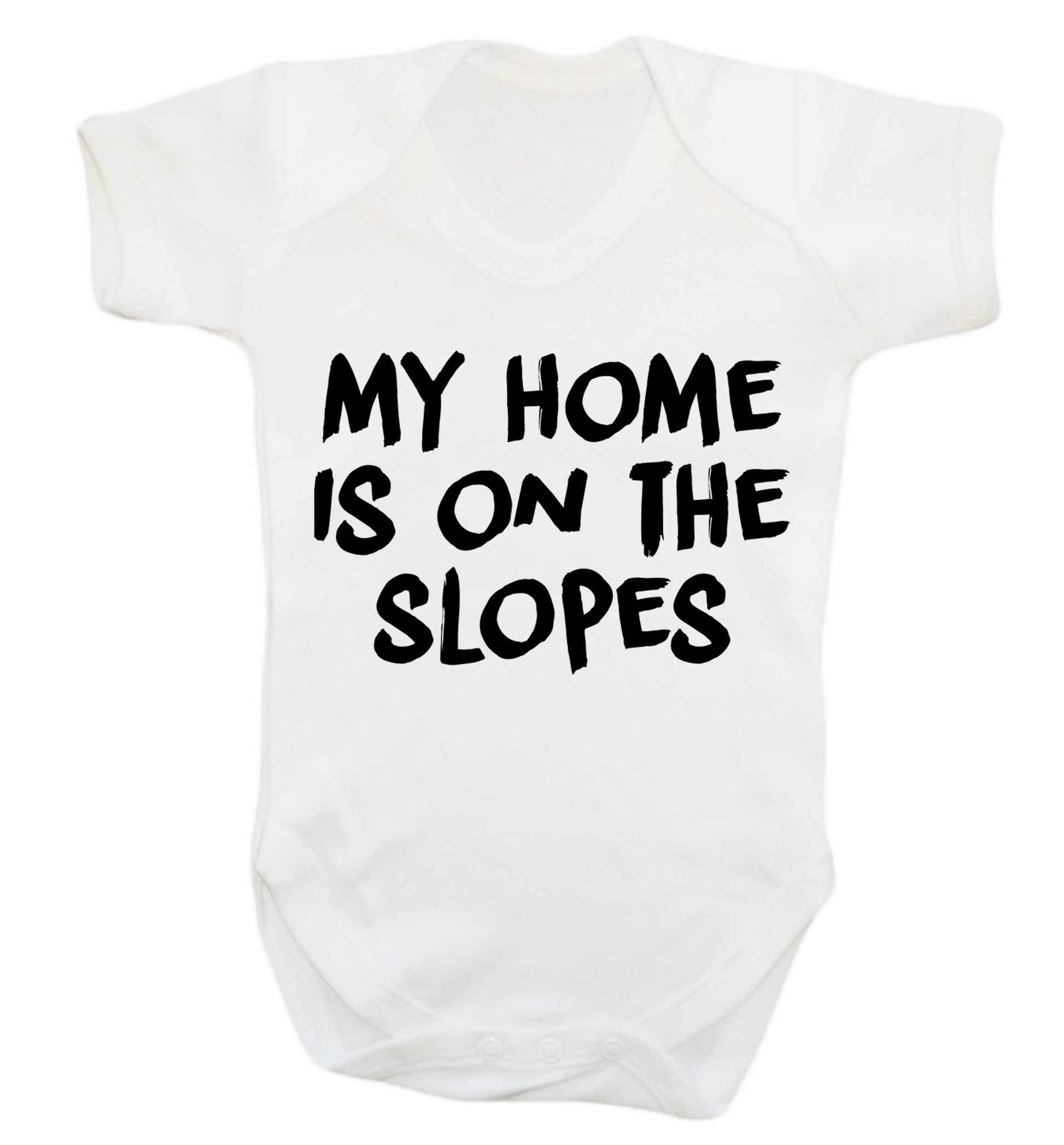 My home is on the slopes Baby Vest white 18-24 months