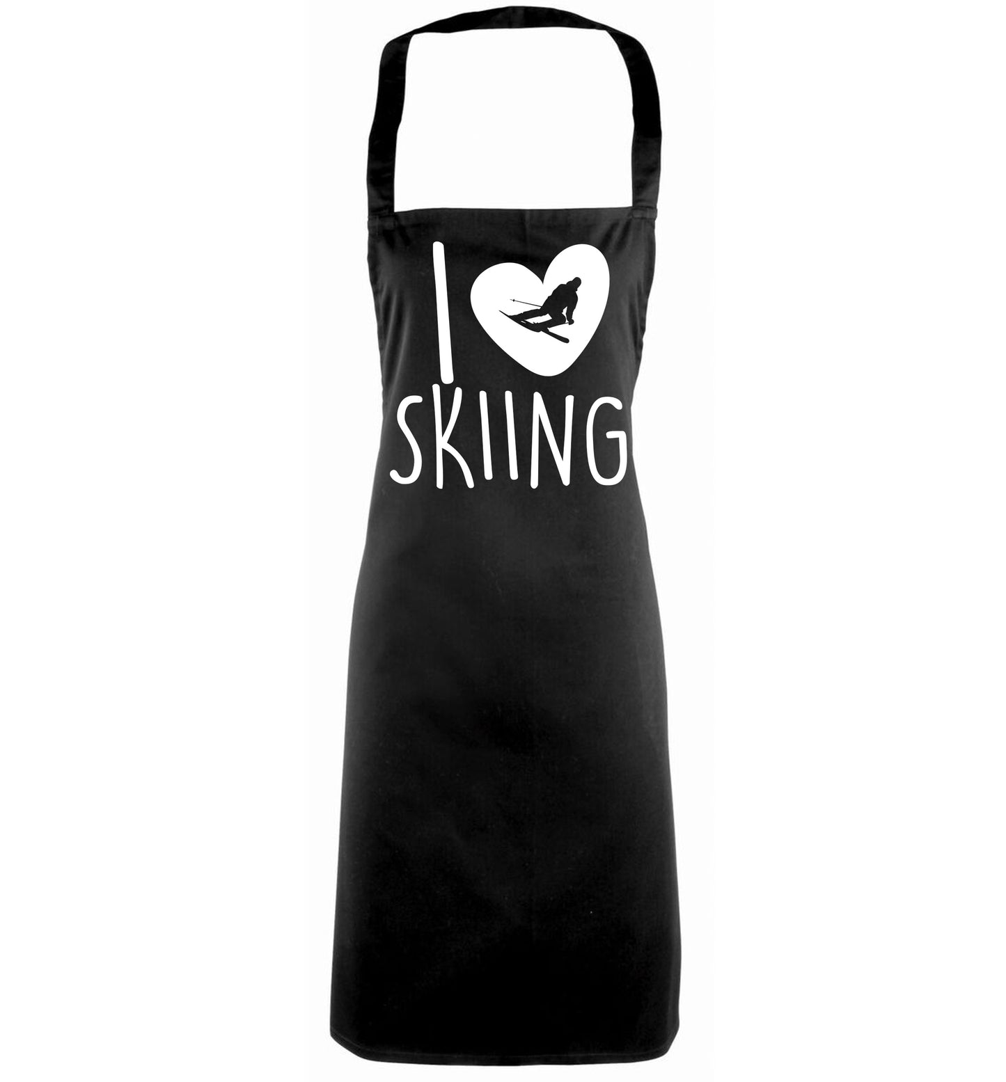 I love skiing black apron