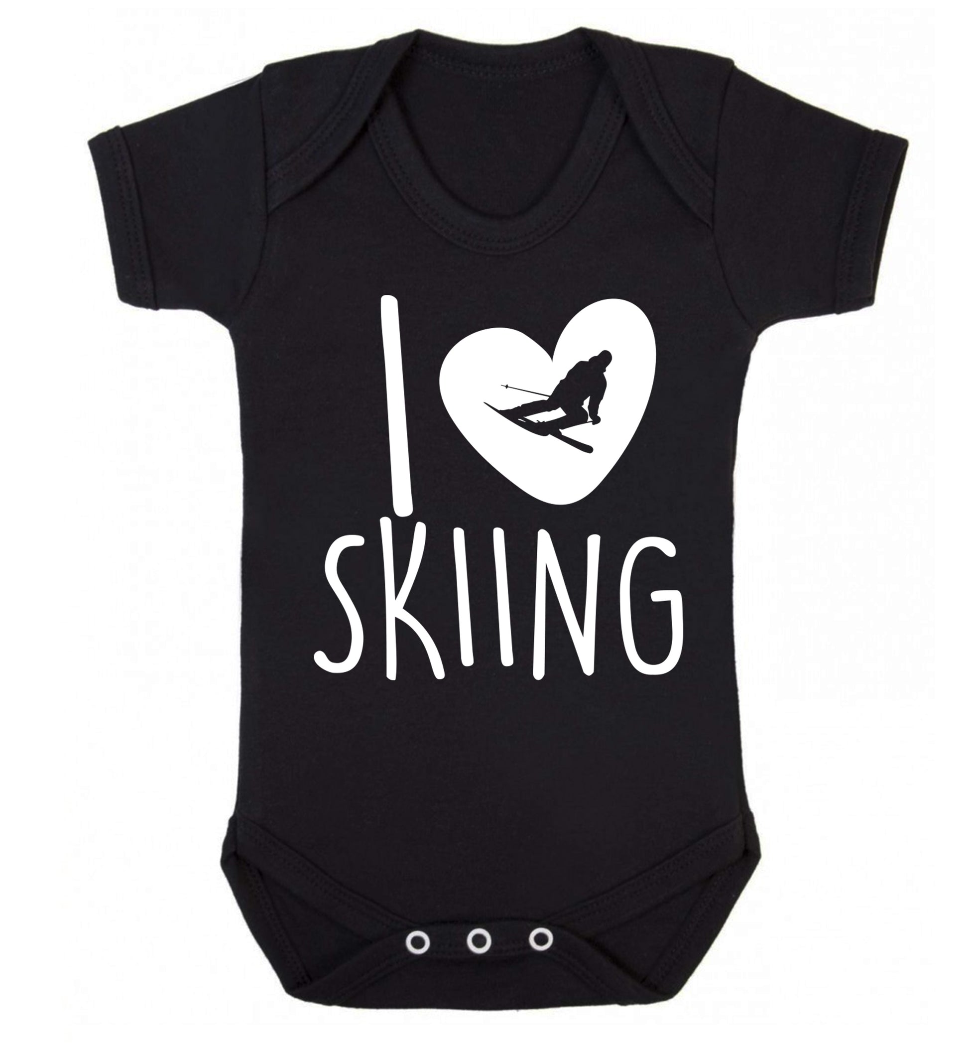 I love skiing Baby Vest black 18-24 months