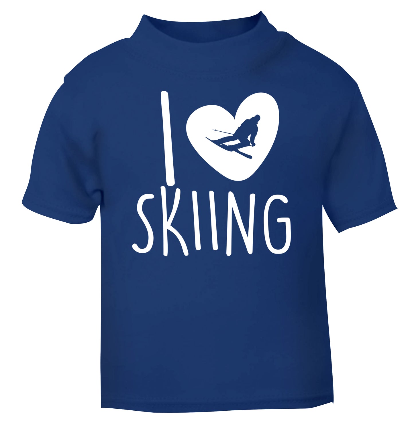 I love skiing blue Baby Toddler Tshirt 2 Years