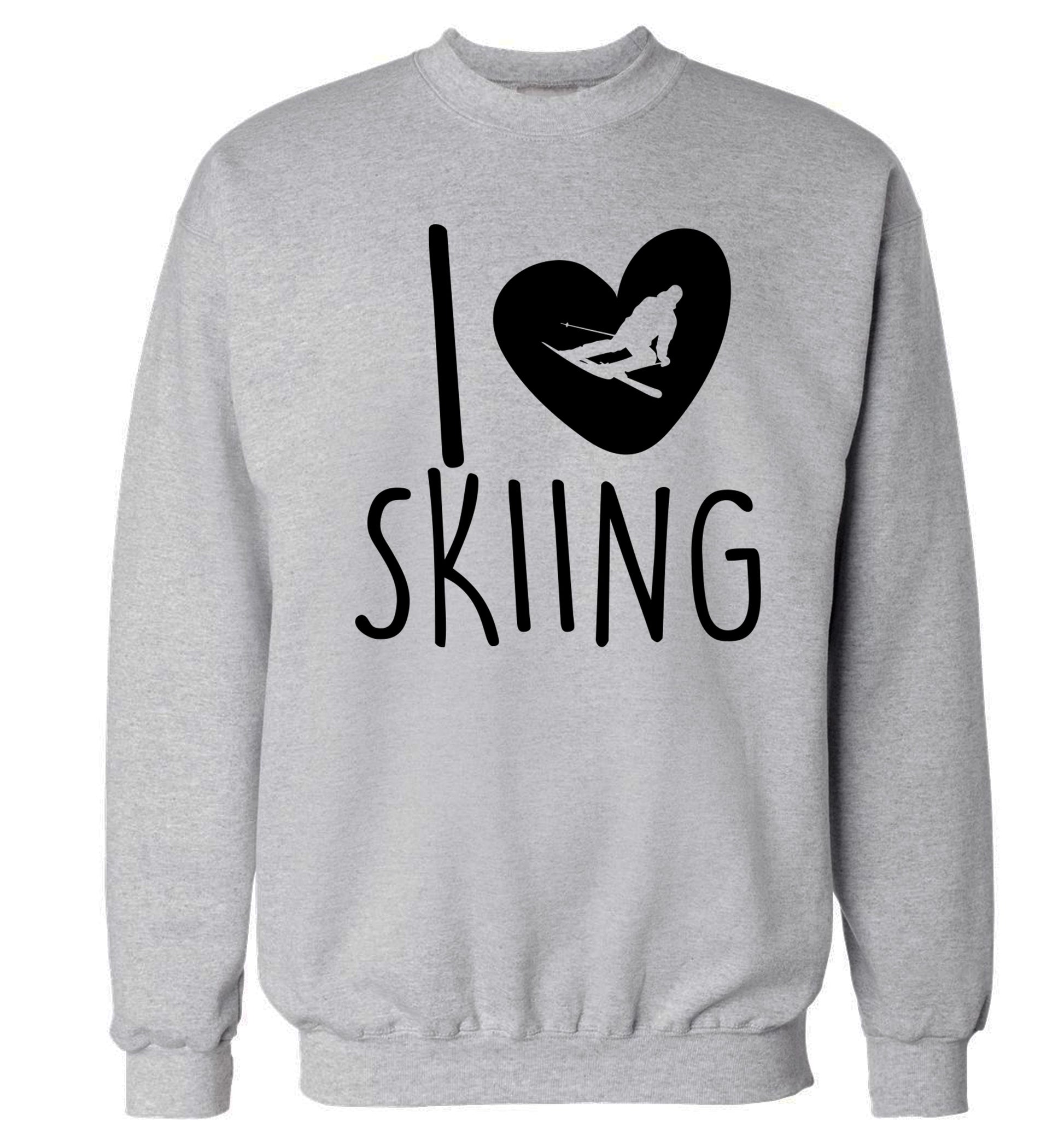 I love skiing Adult's unisexgrey Sweater 2XL
