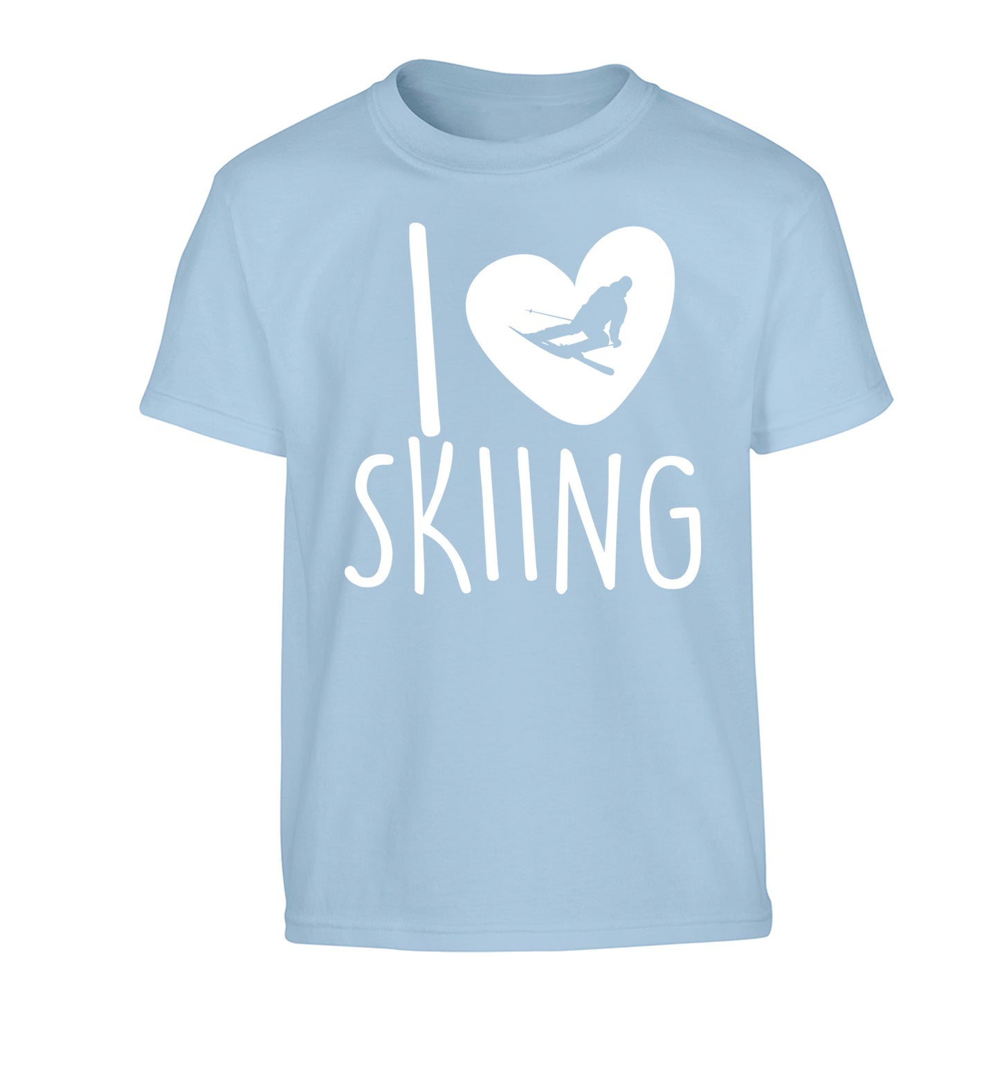 I love skiing Children's light blue Tshirt 12-14 Years