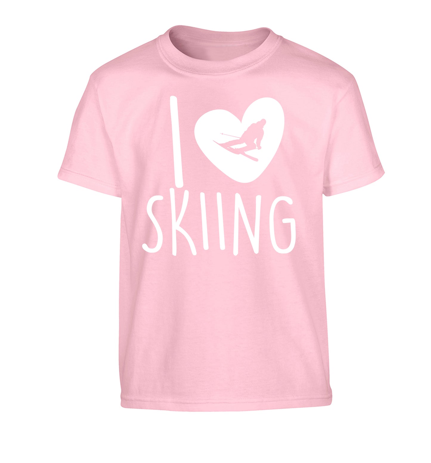 I love skiing Children's light pink Tshirt 12-14 Years