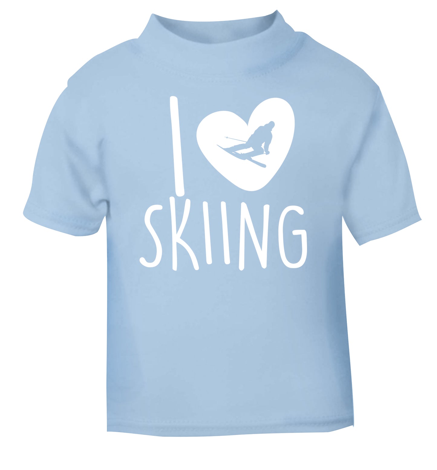 I love skiing light blue Baby Toddler Tshirt 2 Years