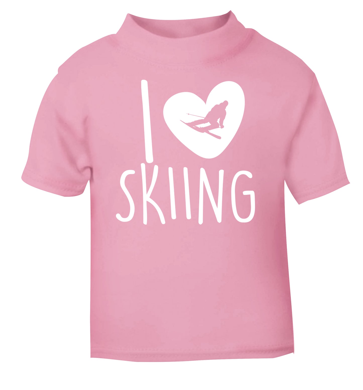 I love skiing light pink Baby Toddler Tshirt 2 Years