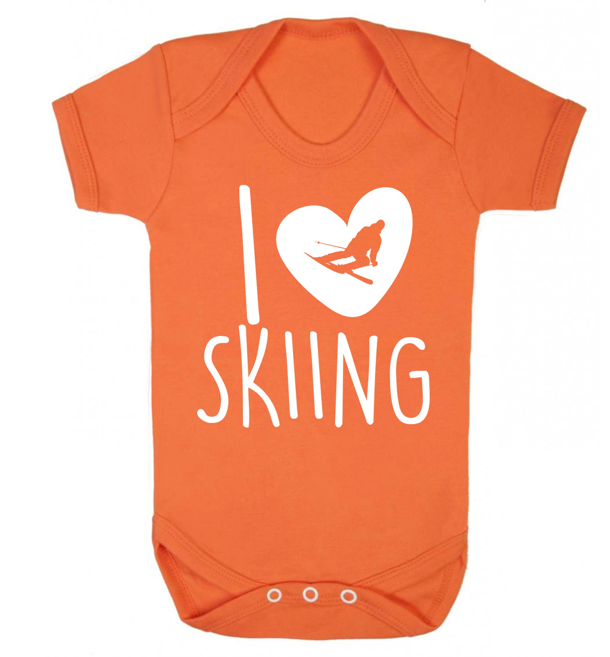 I love skiing Baby Vest orange 18-24 months