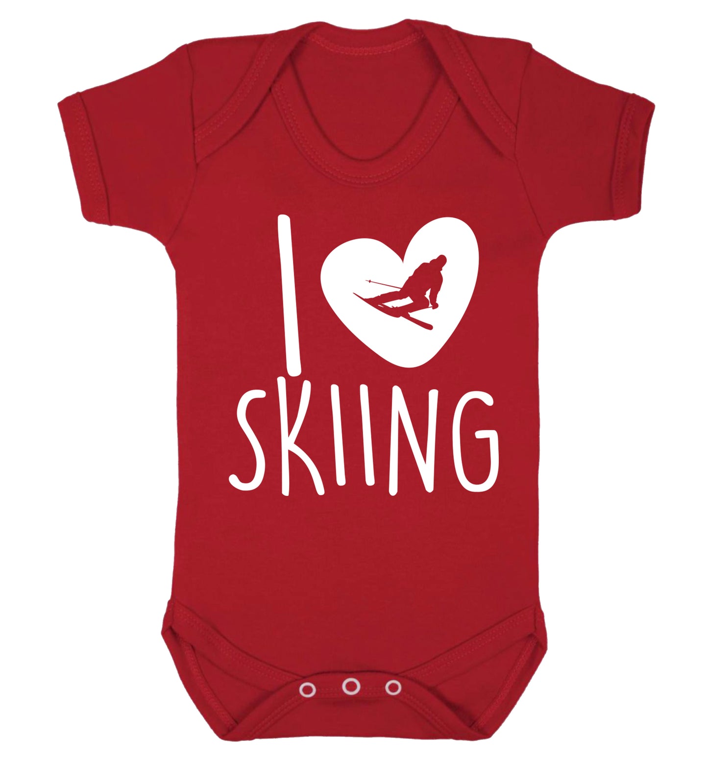 I love skiing Baby Vest red 18-24 months