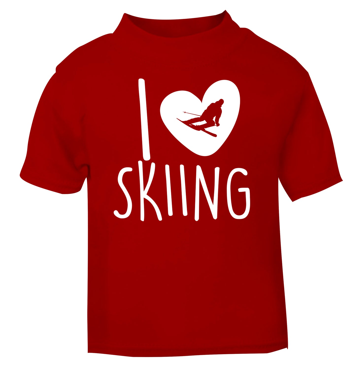 I love skiing red Baby Toddler Tshirt 2 Years