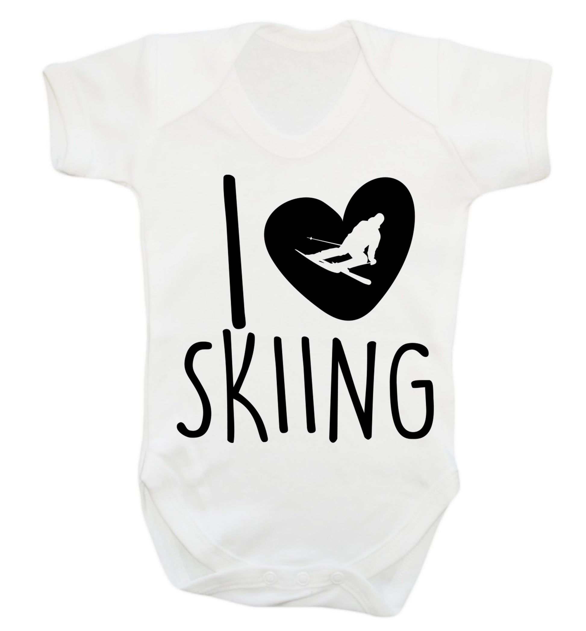 I love skiing Baby Vest white 18-24 months