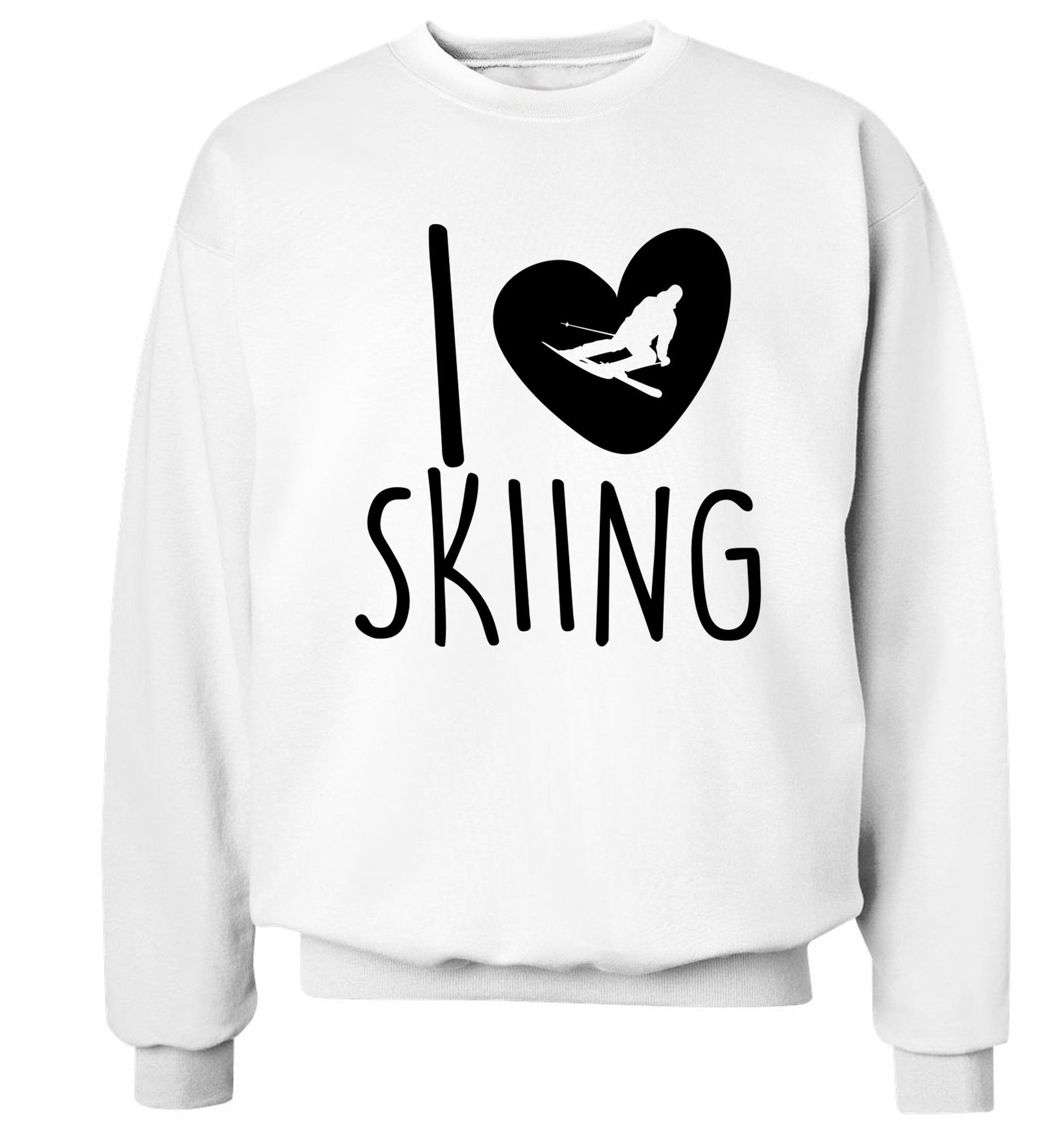 I love skiing Adult's unisexwhite Sweater 2XL