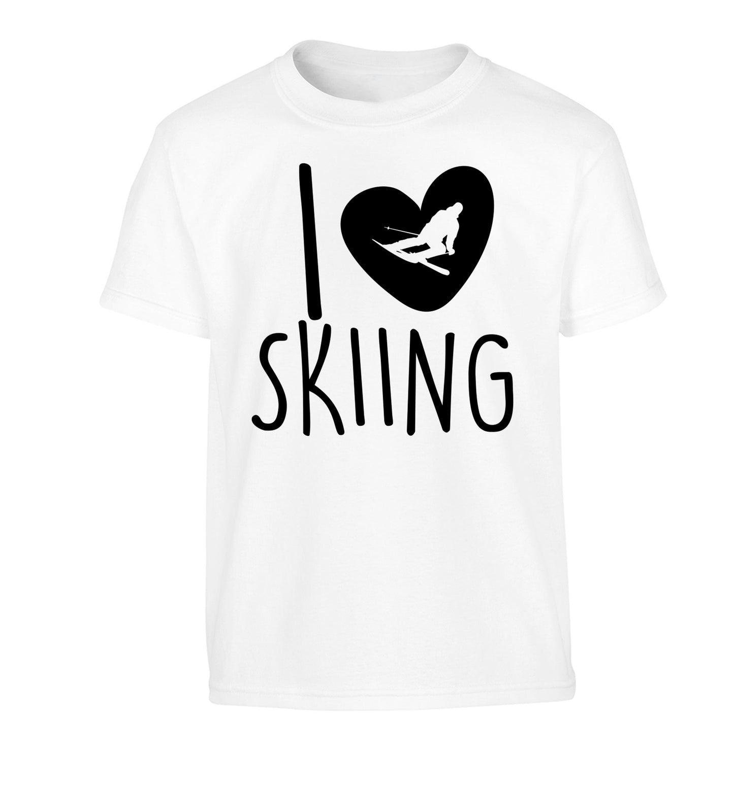 I love skiing Children's white Tshirt 12-14 Years