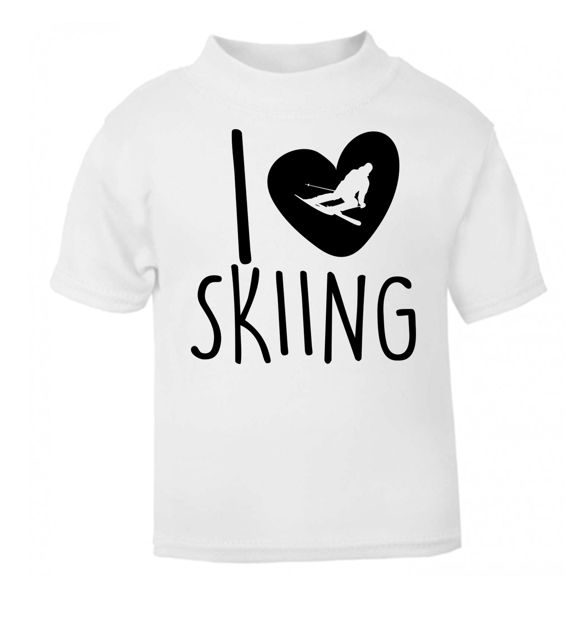 I love skiing white Baby Toddler Tshirt 2 Years