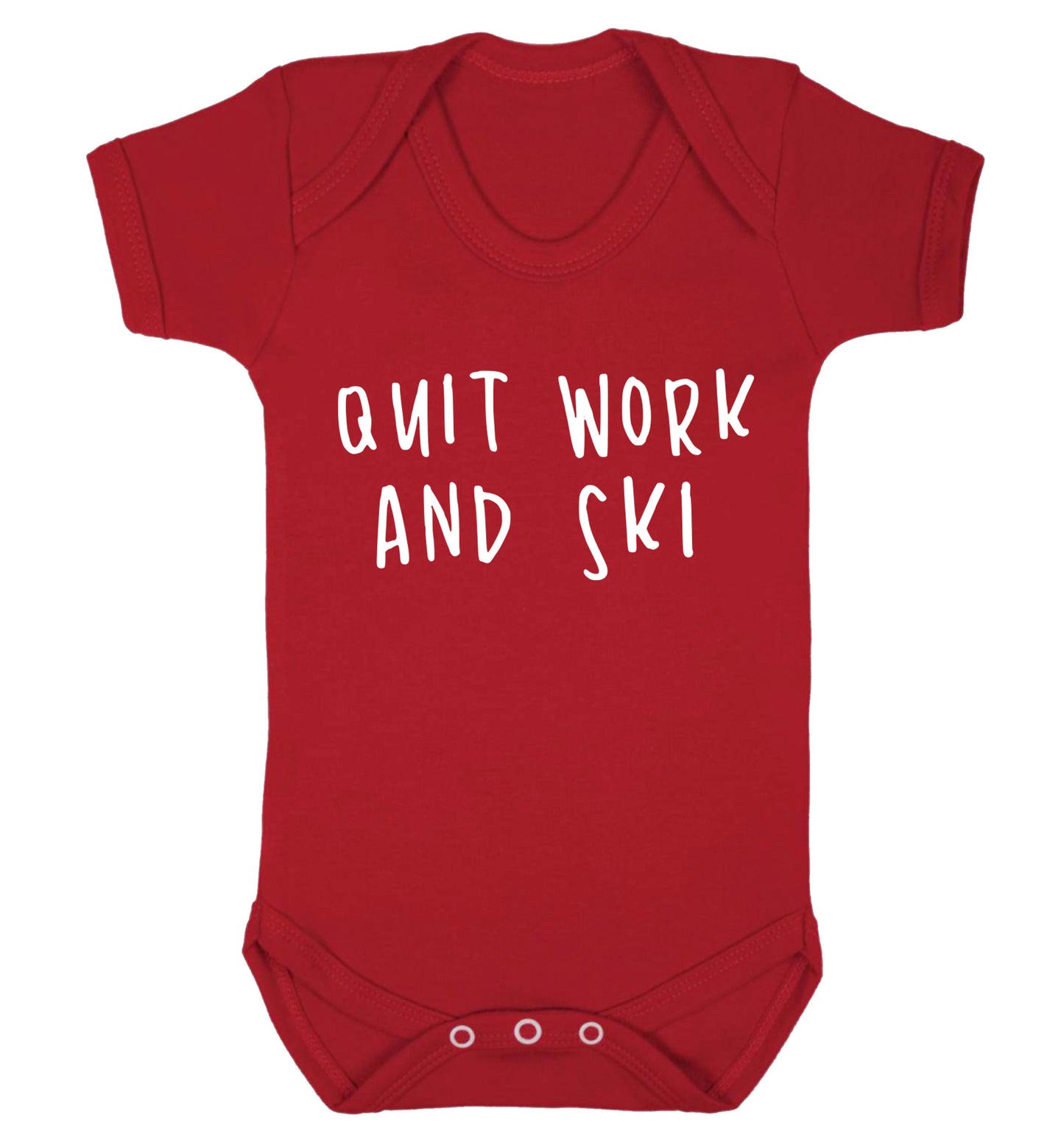 Quit work and ski Baby Vest red 18-24 months