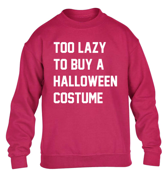 Too lazy to buy a halloween costume children's pink sweater 12-14 Years