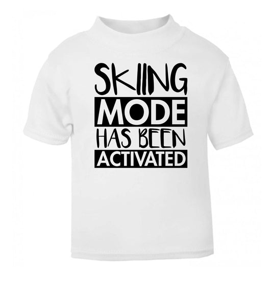 Skiing mode activated white Baby Toddler Tshirt 2 Years