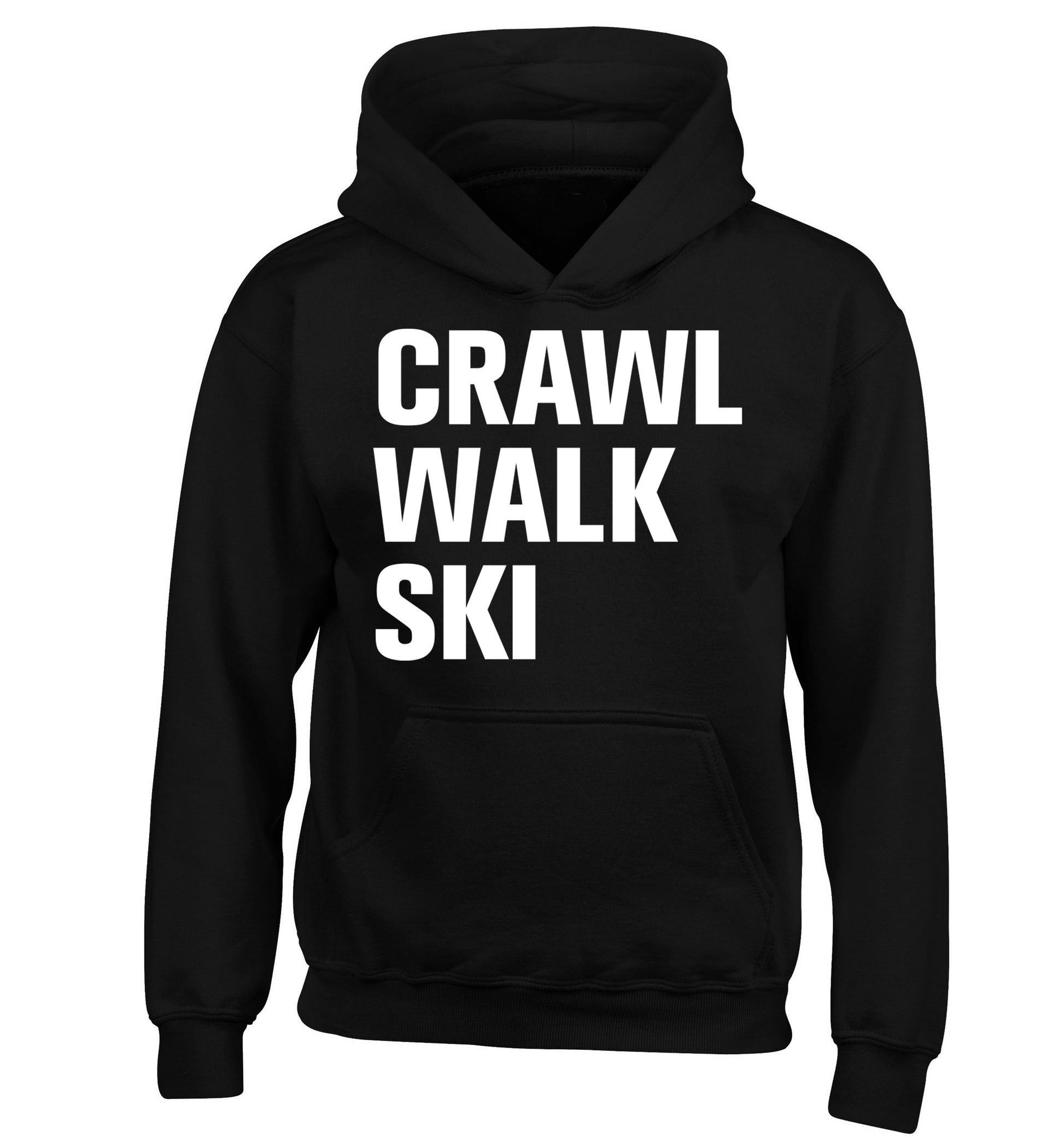 Crawl walk ski children's black hoodie 12-14 Years