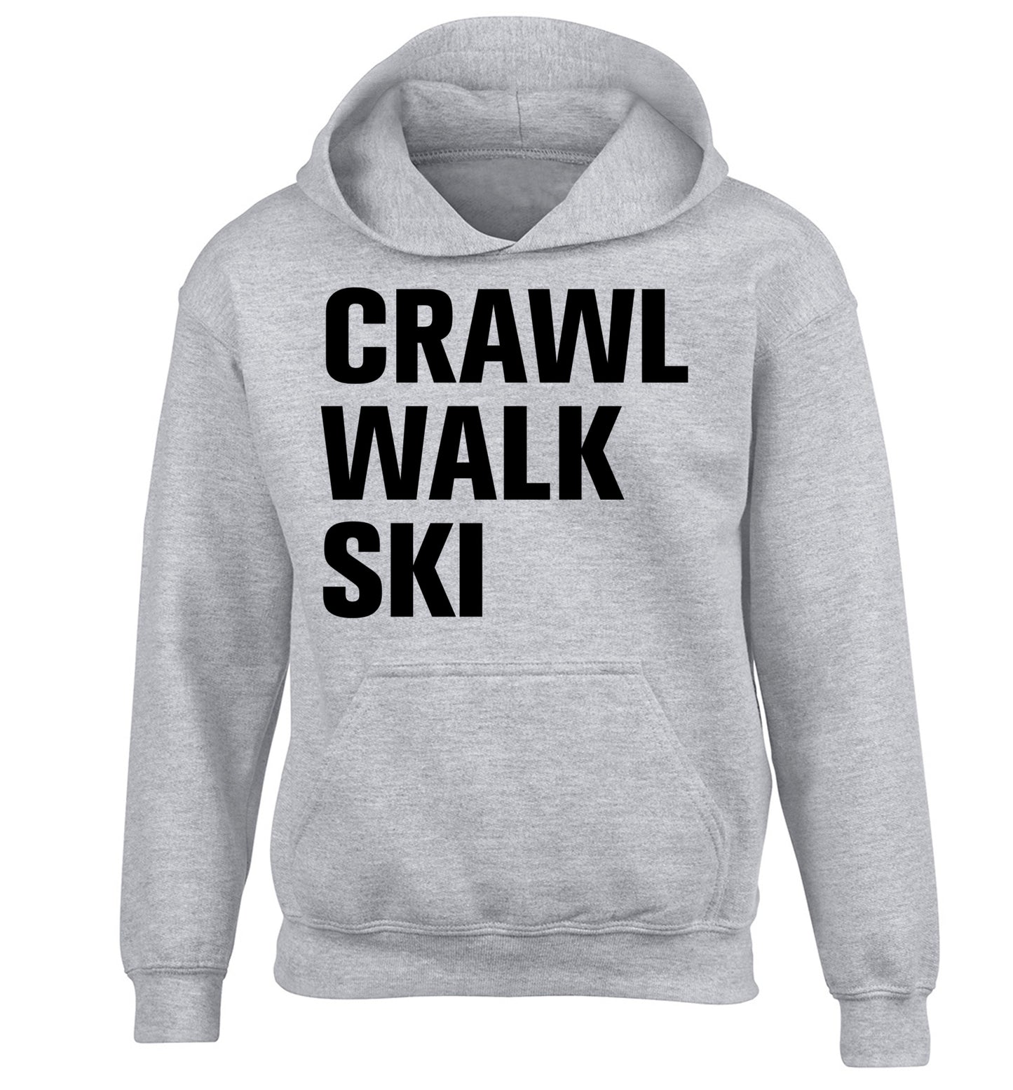 Crawl walk ski children's grey hoodie 12-14 Years