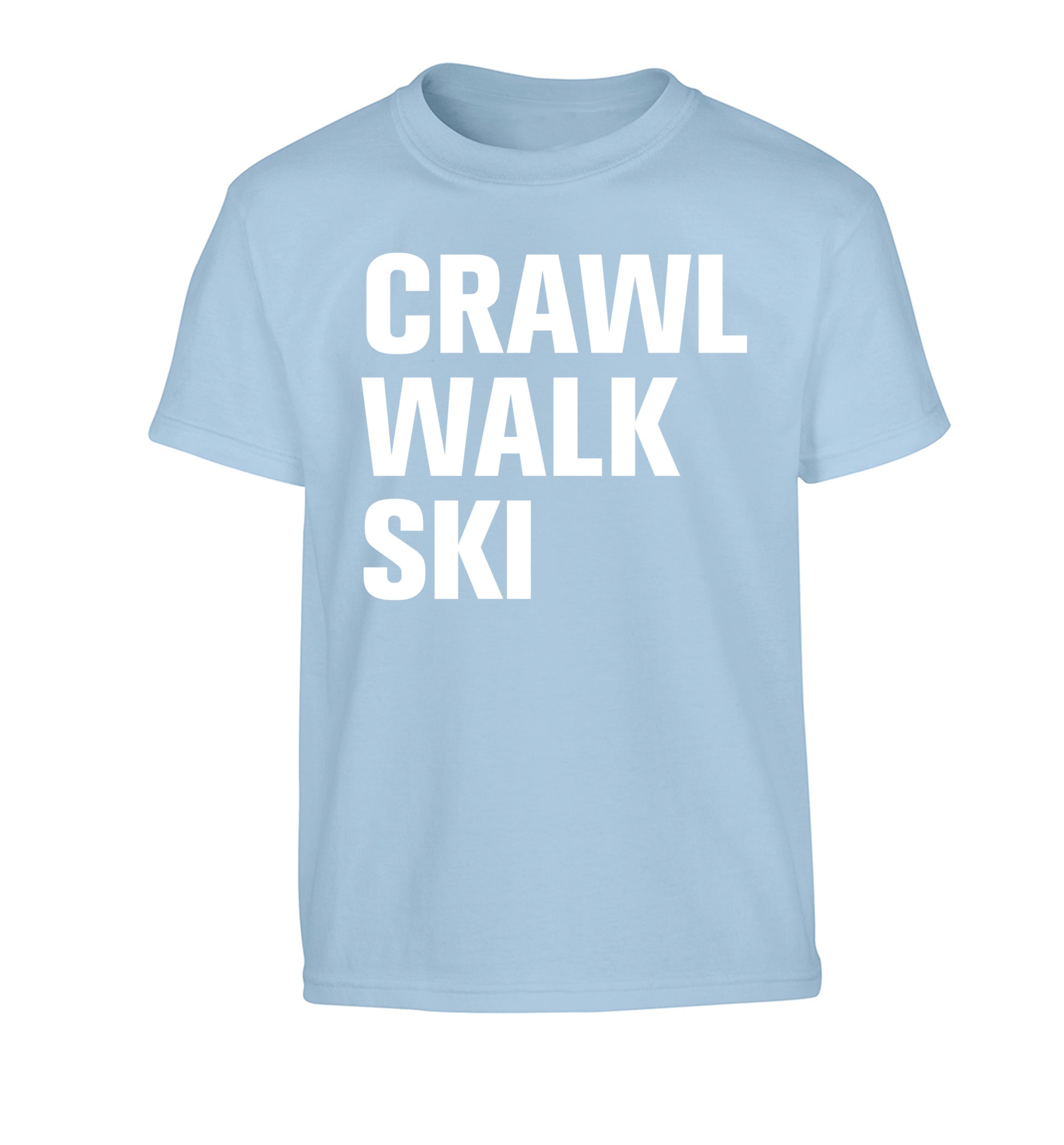 Crawl walk ski Children's light blue Tshirt 12-14 Years