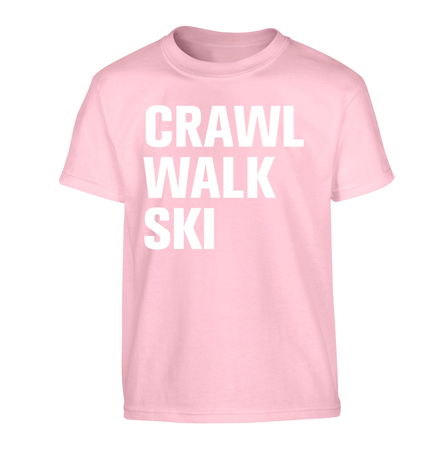 Crawl walk ski Children's light pink Tshirt 12-14 Years