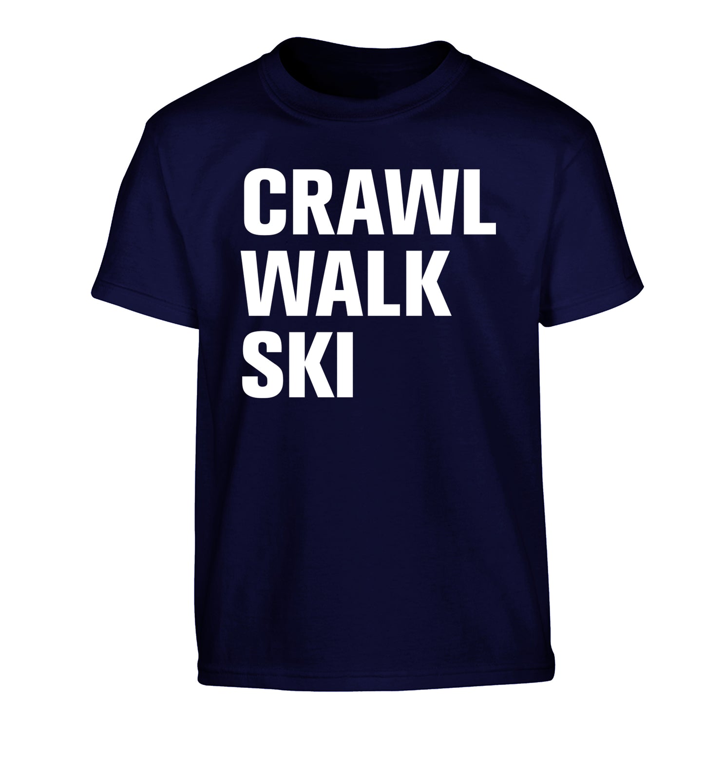 Crawl walk ski Children's navy Tshirt 12-14 Years