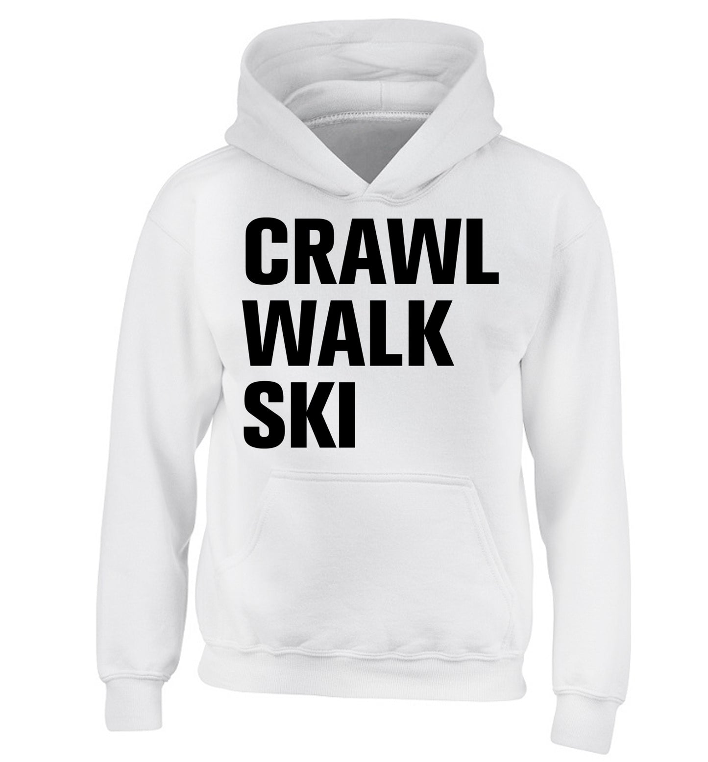 Crawl walk ski children's white hoodie 12-14 Years