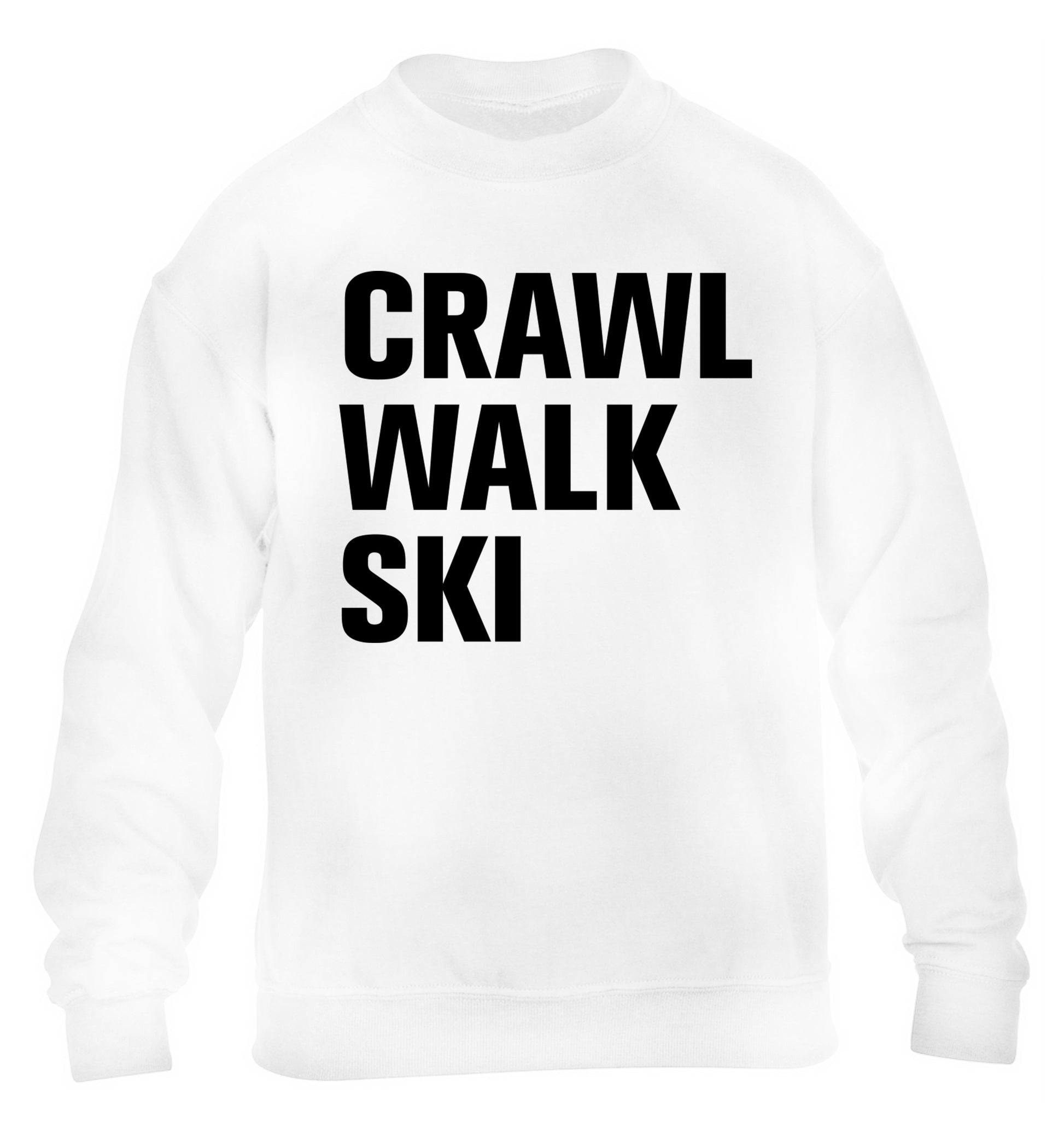 Crawl walk ski children's white sweater 12-14 Years