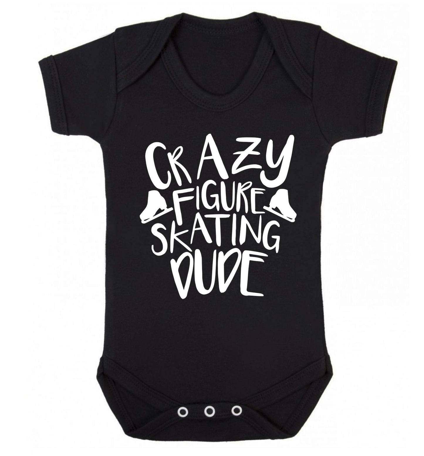 Crazy figure skating dude Baby Vest black 18-24 months