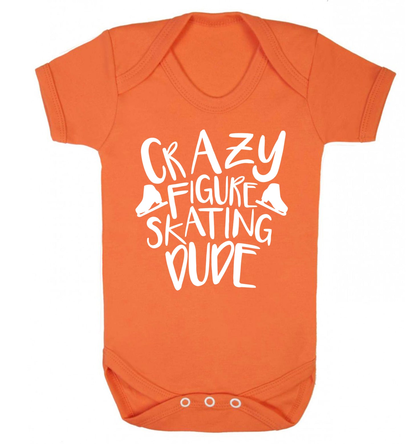 Crazy figure skating dude Baby Vest orange 18-24 months
