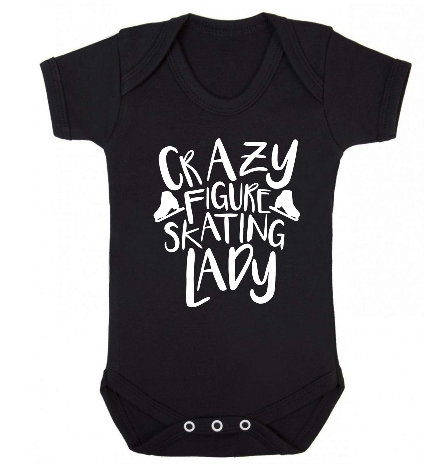 Crazy figure skating lady Baby Vest black 18-24 months