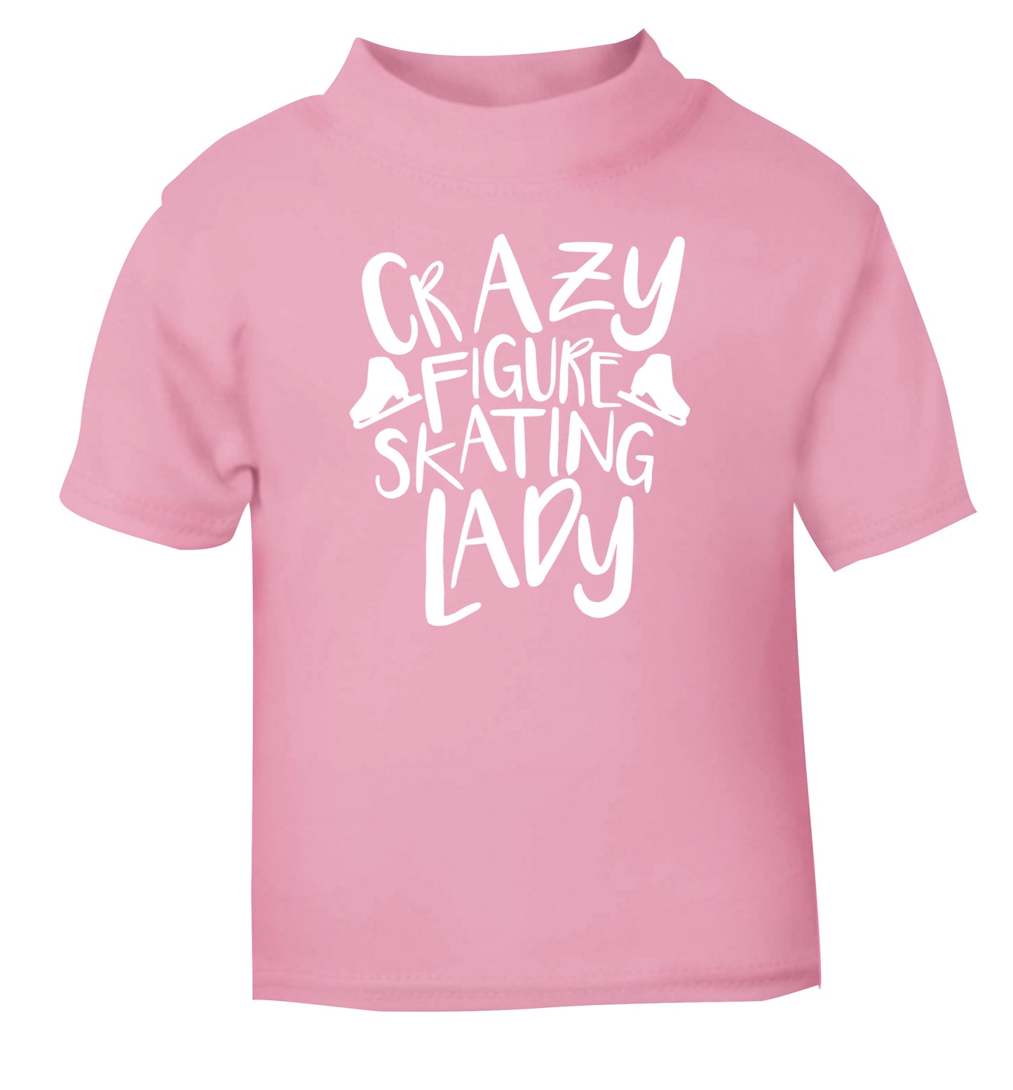 Crazy figure skating lady light pink Baby Toddler Tshirt 2 Years