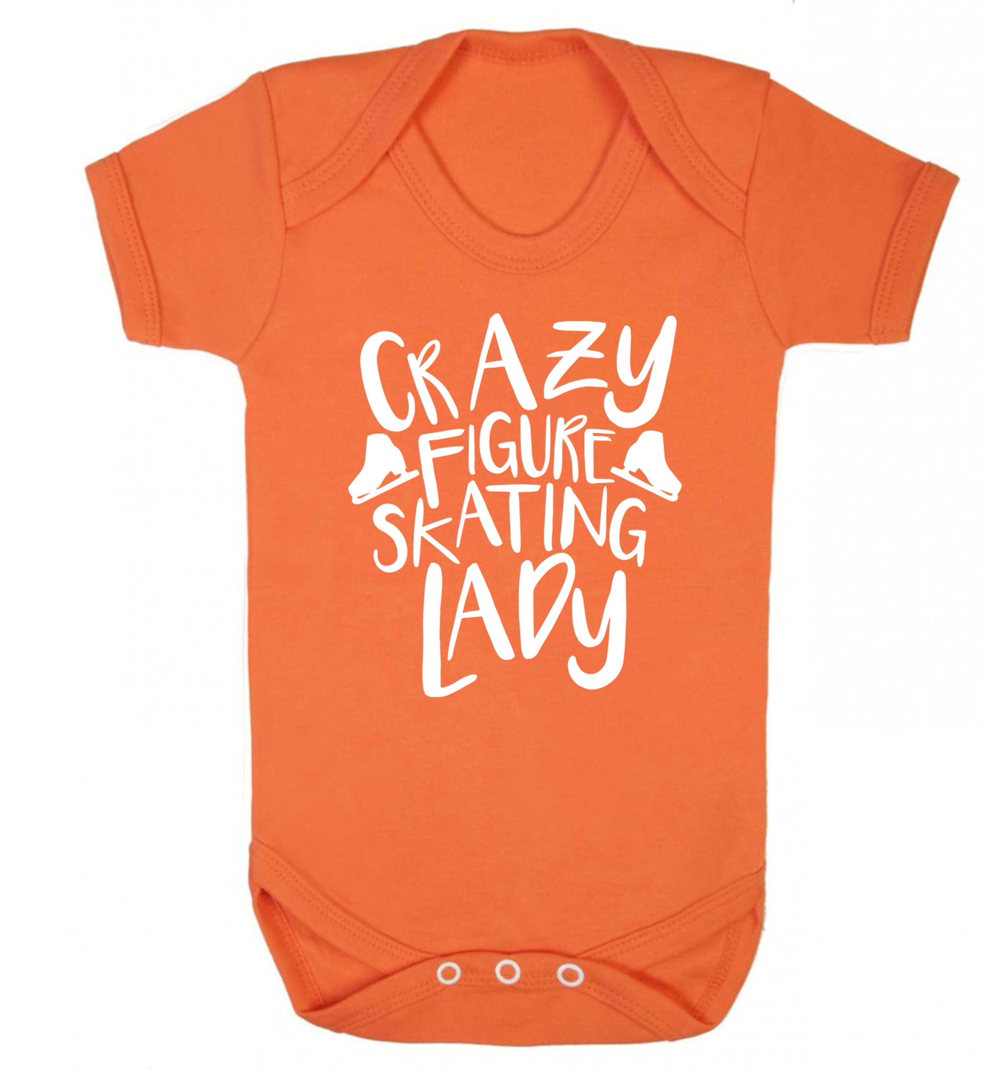 Crazy figure skating lady Baby Vest orange 18-24 months