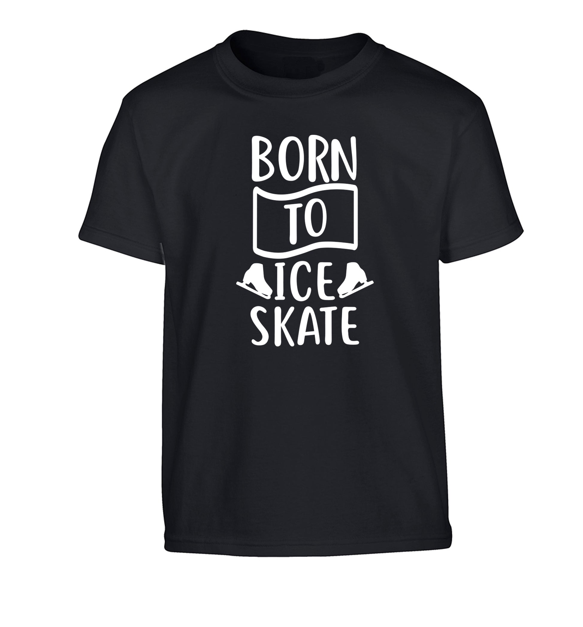 I ice skate because I like it not because I'm good at it Children's black Tshirt 12-14 Years