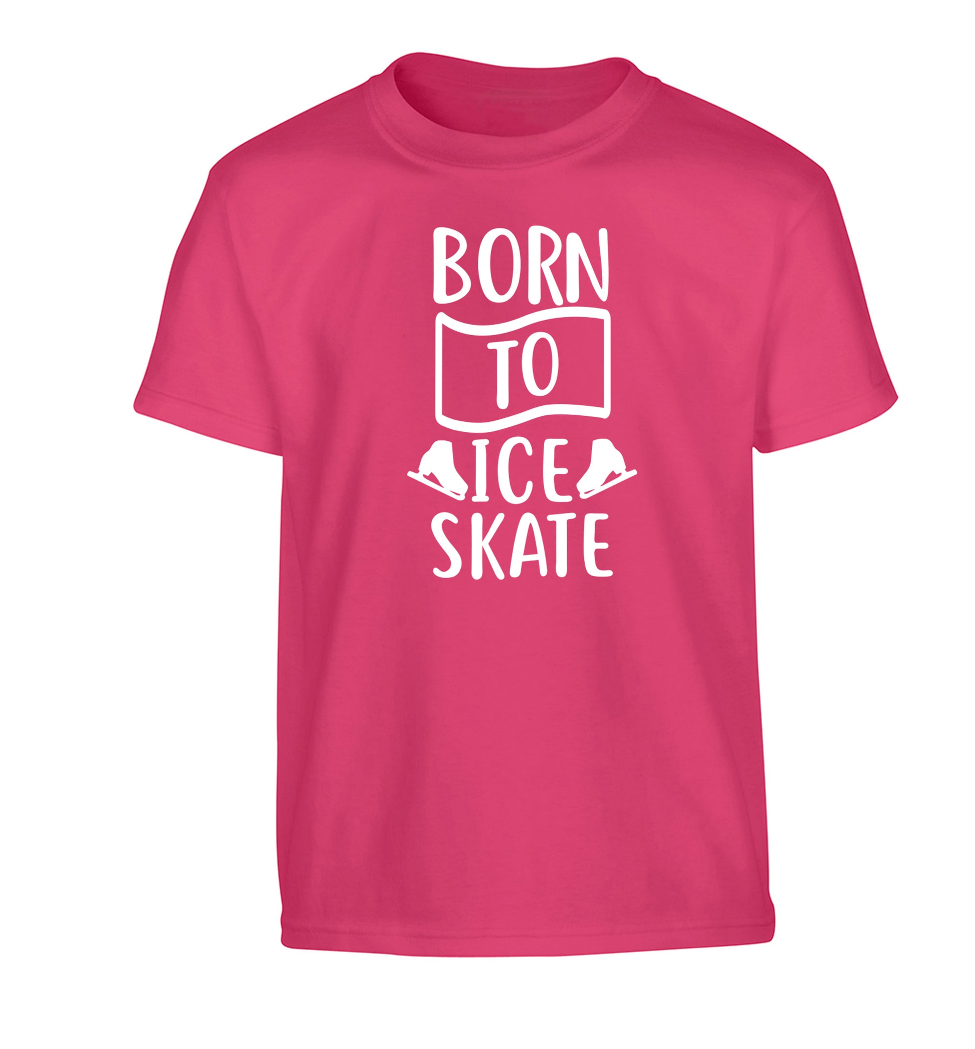 I ice skate because I like it not because I'm good at it Children's pink Tshirt 12-14 Years